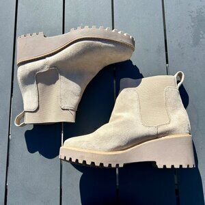 Dolce Vita Vegan Suede Wedge Ankle Booties